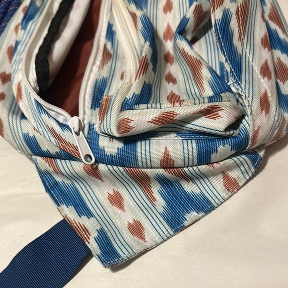 Kavu Blue and White Belt Bag with Geometric Pattern - Picture 9 of 9